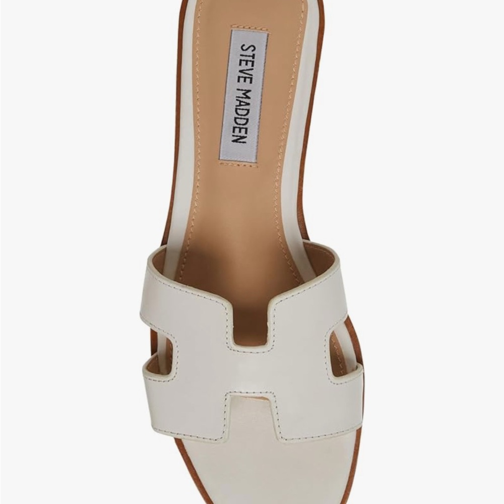Steve Madden Women's Cream Slide Sandals